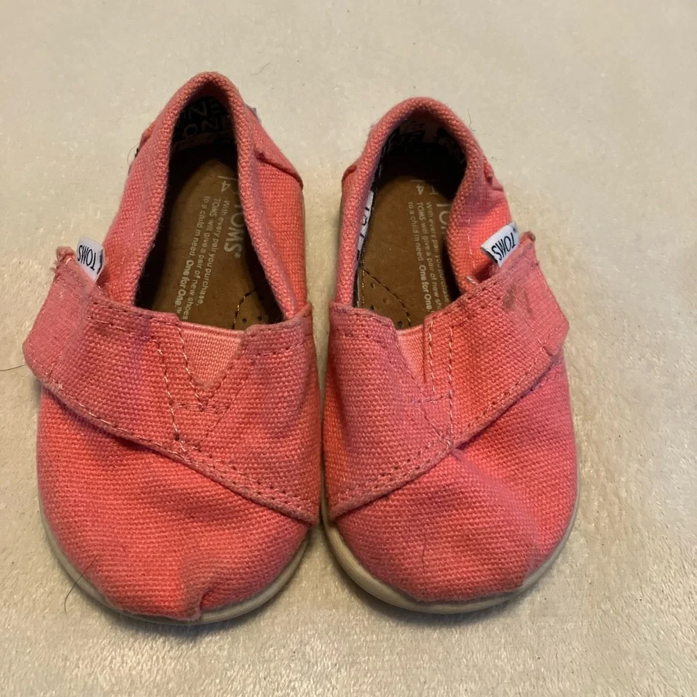 Toms Pink Moccasin Slip-Ons with Canvas Comfort